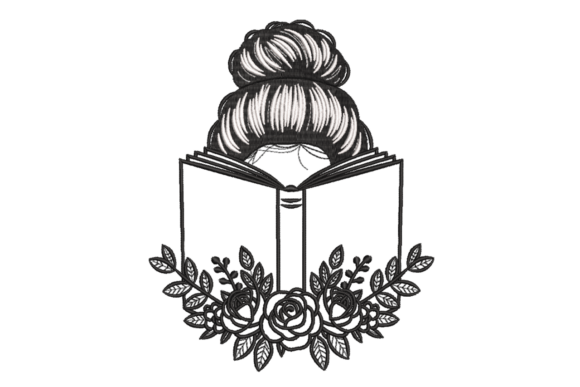 Book Lover Girl Floral Reading Design Review