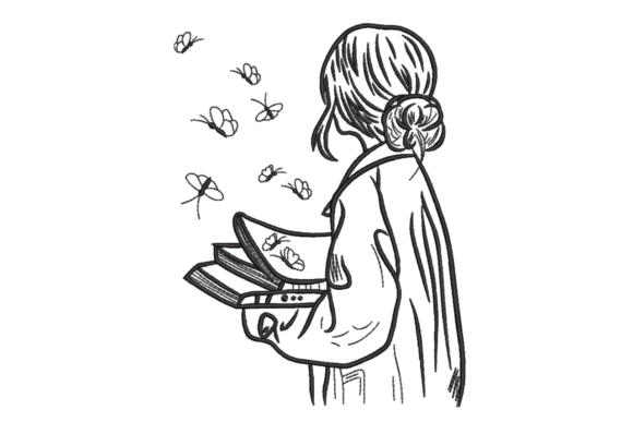 Bookish Girl Butterflies: An Embroidery Design Review