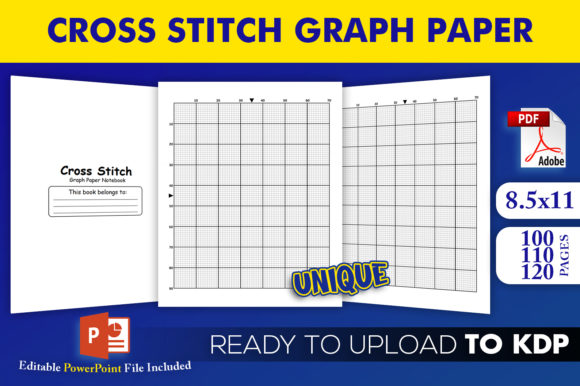 Cross Stitch Graph Paper KDP Interior for Apparel