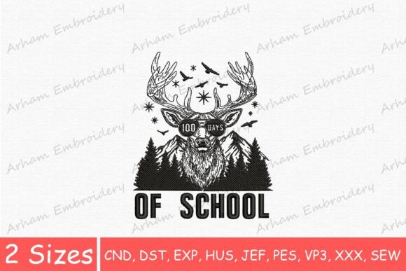 Deer 100 Days of School: Funny Buck Design Review