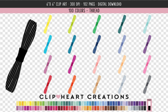 Embroidery Thread Clip Art: 100 Colors Review
