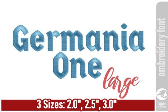 Germania One Embroidery Font - Large Review