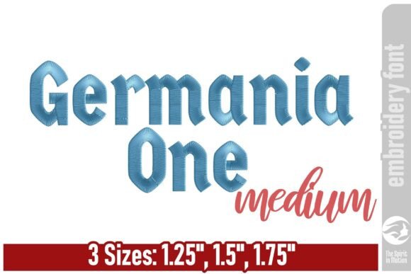 Germania One Embroidery Font Review
