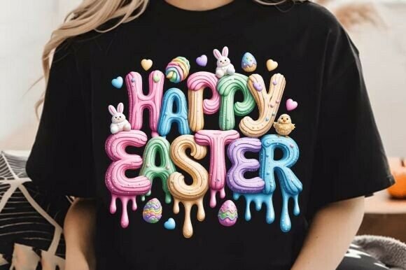 Happy Easter PNG: Faux Embroidery Review